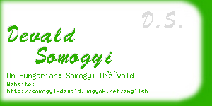 devald somogyi business card